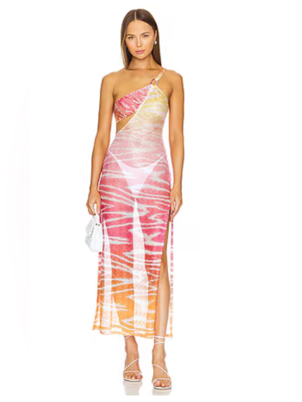 Missoni one shoulder asymmetrical maxi beach dress NWT